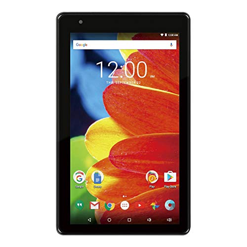 Premium High Performance RCA Touchscreen Tablet Quad-Core Processor 1G Memory 16GB Hard Drive Webcam WiFi Bluetooth Android (7 Inch, Black) (Renewed)