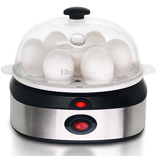 Maxi-Matic EGC-207 Easy Electric Egg Poacher, Omelet & Soft, Medium, Hard-Boiled Measuring Cup Included, 7 Capacity, Stainless Steel