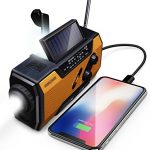 FosPower Emergency Solar Hand Crank Portable Radio, NOAA Weather Radio for Household and Outdoor Emergency with AM/FM, LED Flashlight, Reading Lamp, 2000mAh Power Bank USB Charger and SOS Alarm